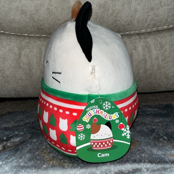 🐱 Squishmallows Cam the Cat in Holiday Sweater! 8” NWT - Picture 3 of 6